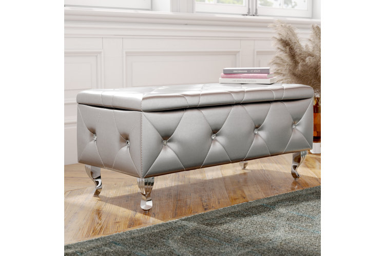 Victoria upholstered flip top deals storage bench